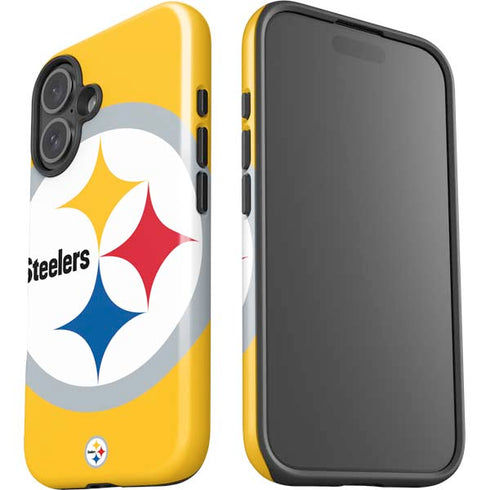 NFL Pittsburgh Steelers Large Logo iPhone 16 Plus Impact Case